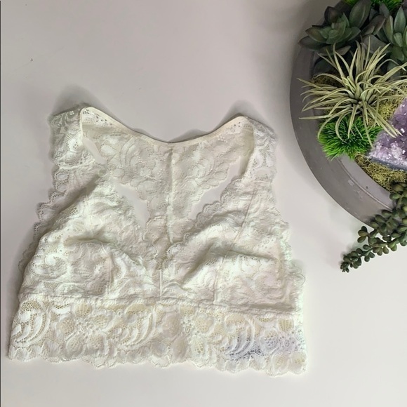 Forever 21 lace racer back stretch bralette medium women’s - Picture 1 of 5